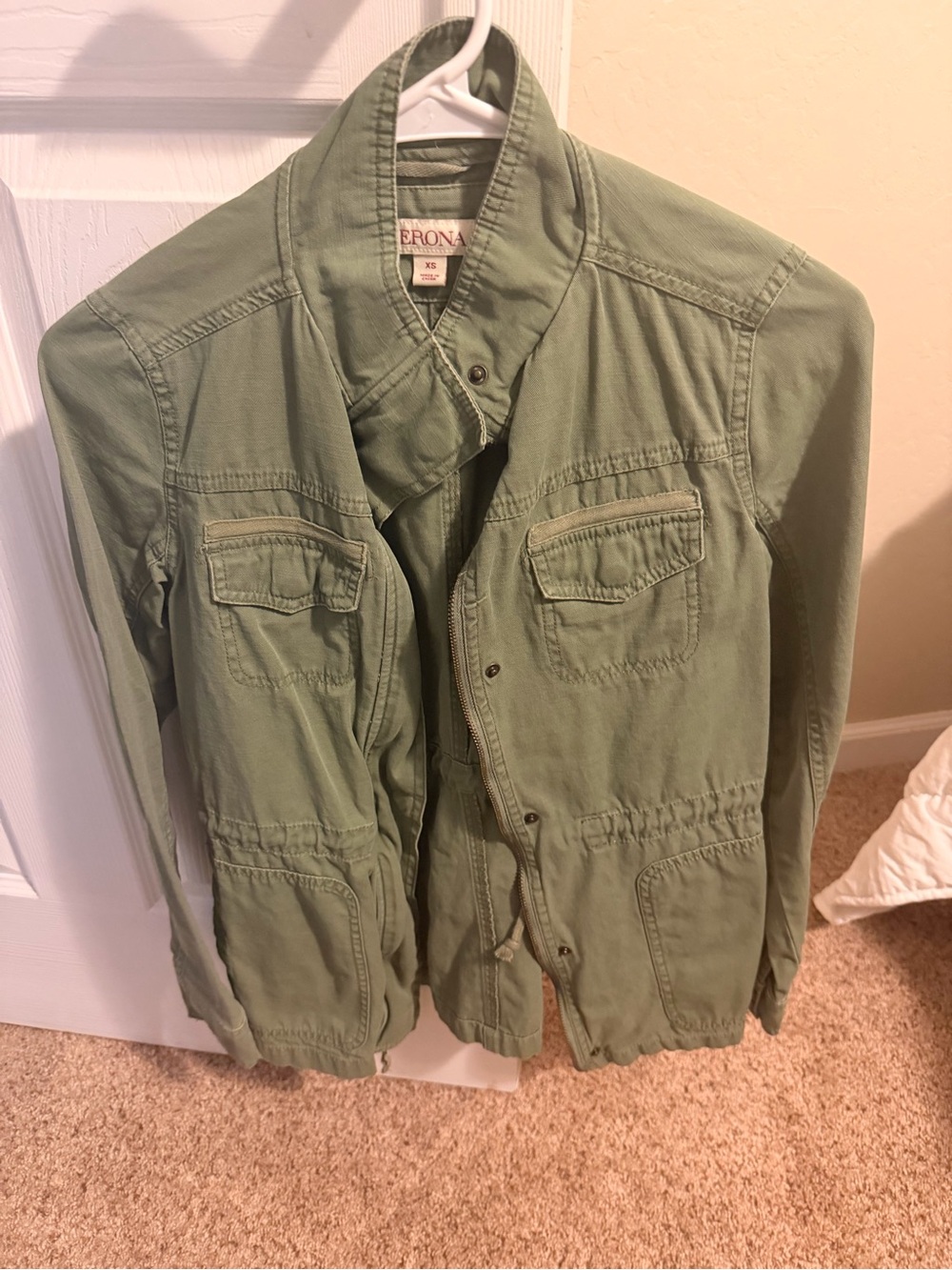Target Olive Green Utility Jean Jacket xsmall